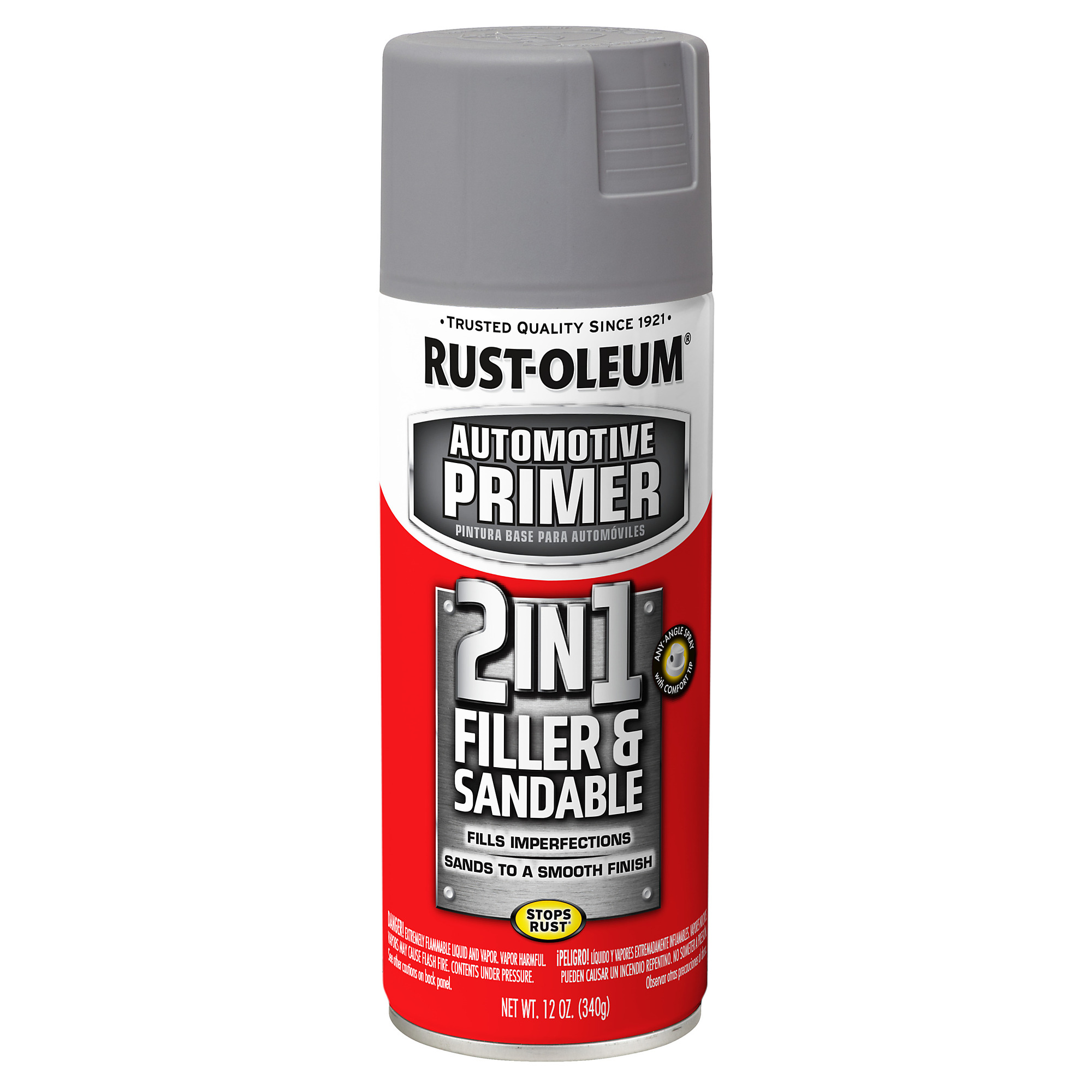 Rust-Oleum Automotive 2-in-1 Filler Sandable Primer - 12 Oz., Gray, 6 Pk, Spray, Model# 260510DS